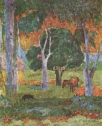 Paul Gauguin Landscape on La Dominique oil on canvas